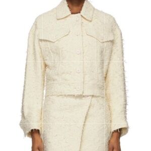 Acne Cream Textured Blazer